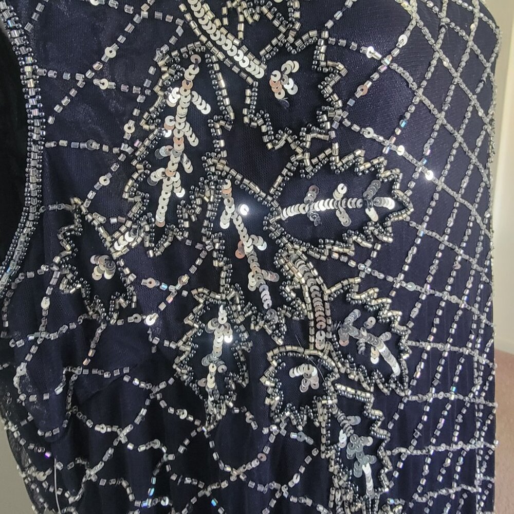 Prelude Formal Beaded Sleeveless Dress Women's Size 20W - Picture 3 of 11